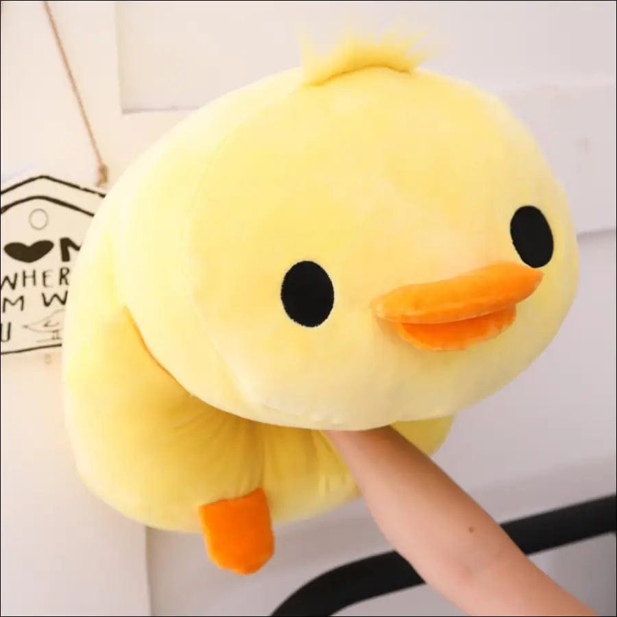 Stuffed Down Cotton Lying Duck Cute Yellow Plush Toys for
