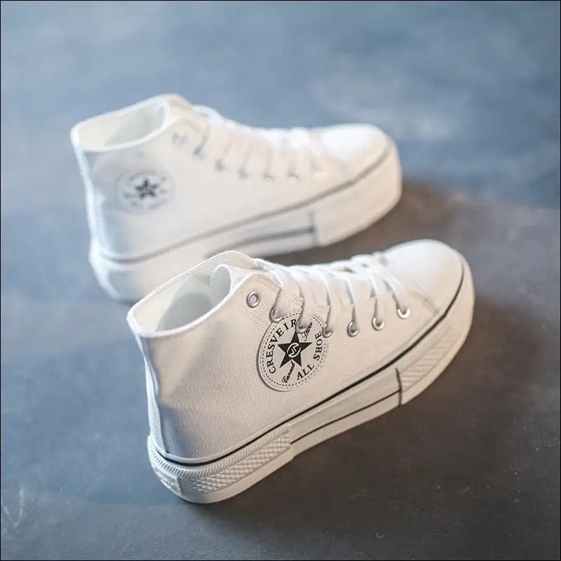 Thick bottom increase canvas shoes female 2021 spring new