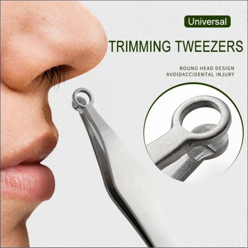 Universal Nose Hair Trimming Tweezers Stainless Steel