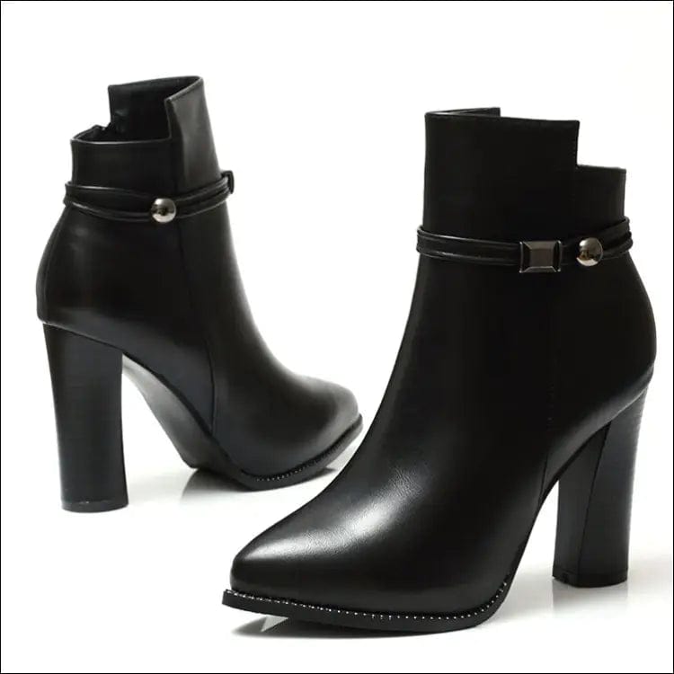 Women 7CM/9CM High Heel Pointed Toe Ankle Boots Fashion