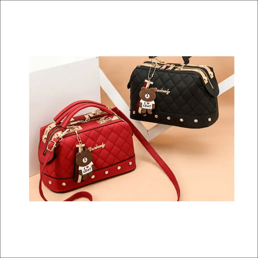 Women’s Kawaii Design Quilted Handbag - 68500272-red BROKER
