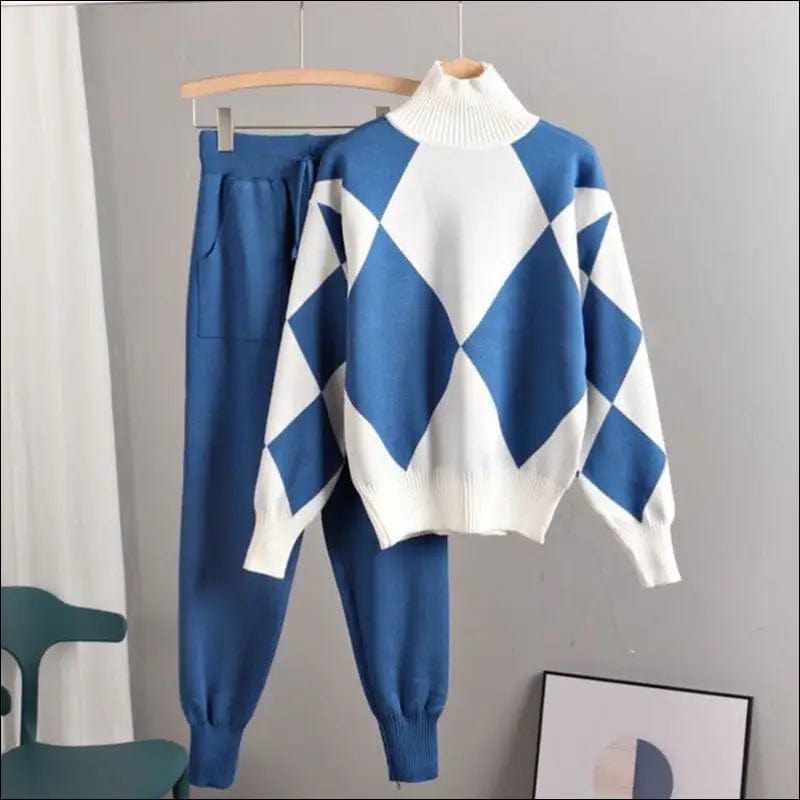 Women’s sweater suits thick soft knitted sets pullovers