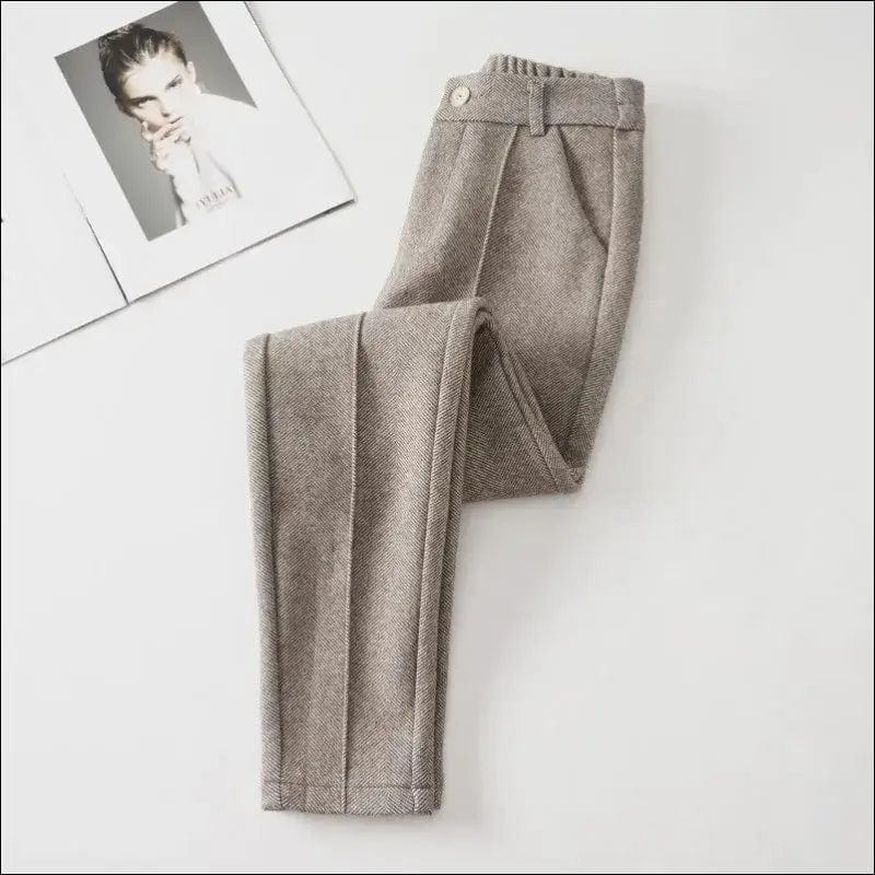 Woolen suit pants women’s autumn and winter new Korean style