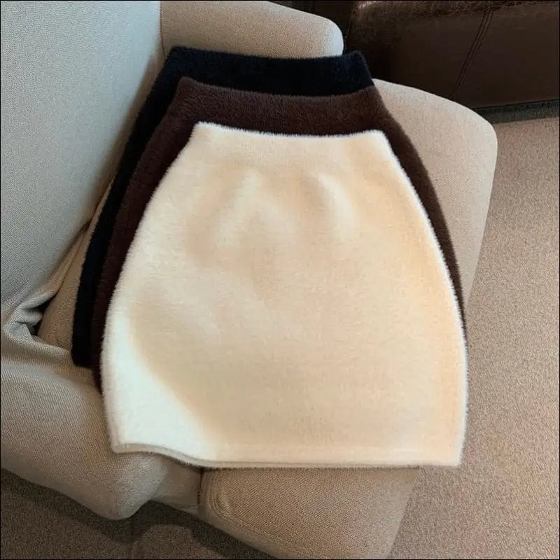 Y2K Furry Mini Skirt - 35574962-apricot-one-size BROKER SHOP