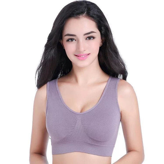 Cross-border Amazon female yoga seamless sports bra without steel ring vest large size seamless underwear with chest pad