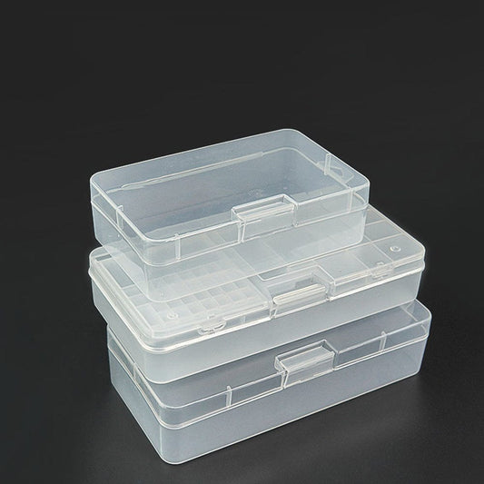 1pc Transparent Rectangle Plastic Storage Box Screw Holder Case Organizer Container Jewelry Nail Art Equipment Tools Case