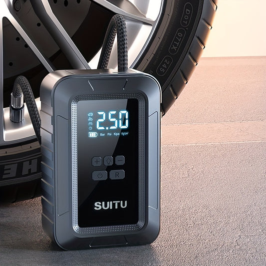 Portable Digital Display Tire Air Pump Handheld Wireless USB Charging Car Air Pump LED Light Fast Inflation Dual-use For Home&Car Motorcycle Bicycle