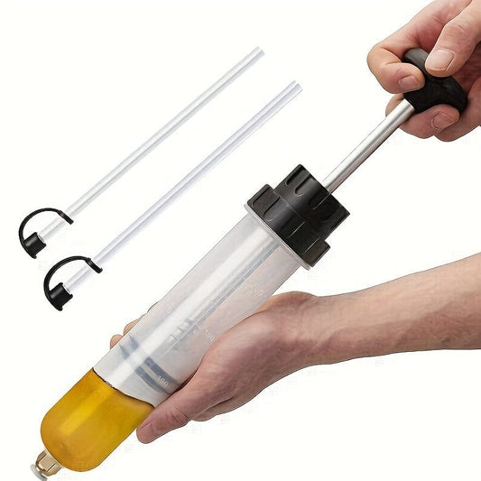 200cc Oil Extractor Pump - Effortlessly Extract & Transfer Car Oil With This Manual Vacuum Syringe Pump!