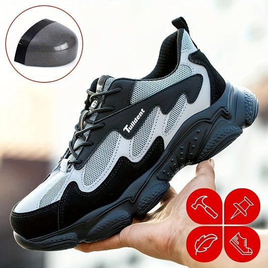 Steel Toe Shoes For Men And Women, Breathable Safety Steel Toe Sneakers Indestructible Work Shoes Puncture Proof