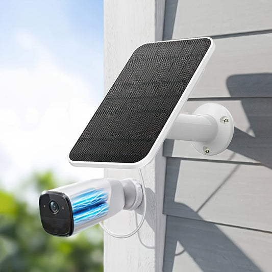1pc Solar Panel For Security Camera Weatherproof Wall Mount Rotatable Brackets, With 284.99cm Power Cable Solar Cells Charger Micro USB Charging Outdoor