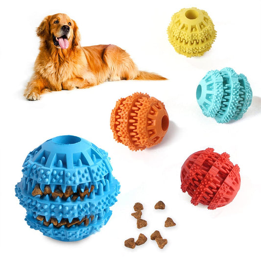 Manufacturers wholesale pet leakage ball toy stretch TPR dog molar teeth leakage bite toys