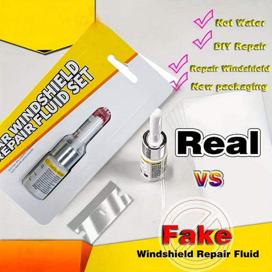 1 set Car Window Repair Fluid, Windscreen Repair Kits, Cracked Glass Scratch Repair Kit for Car Auto Window Glass Crack Restore Tool